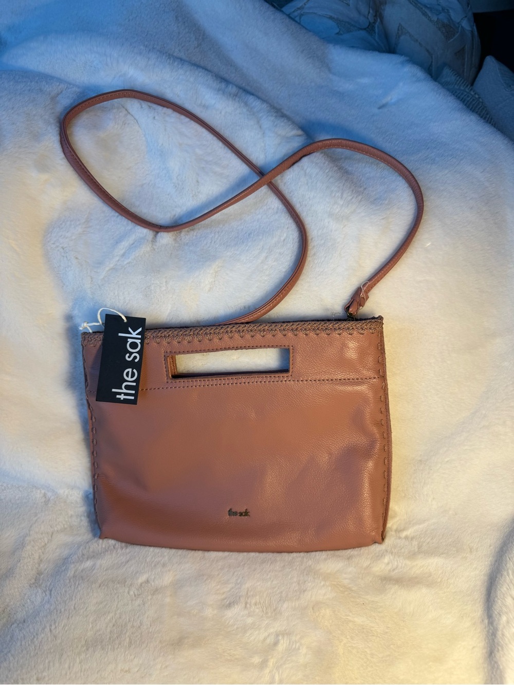 The Sak Crossbody Bag in Dusty Rose Tan